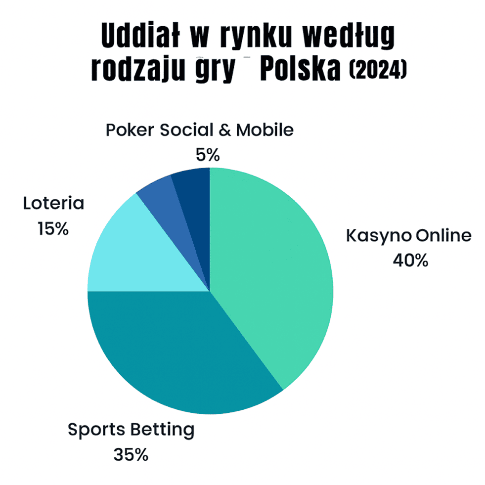 Udział w rynku według rodzaju gry w Polsce